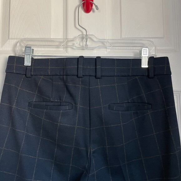 Theory Womens Windowpane Dress Pants Navy office work academia - Picture 8 of 9